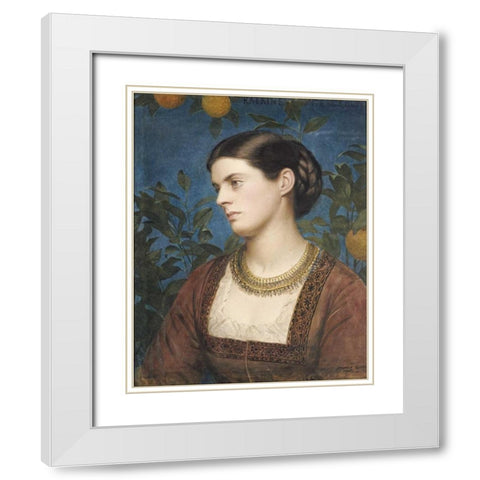Katrine, Countess Cowper White Modern Wood Framed Art Print with Double Matting by Clifford, Edward