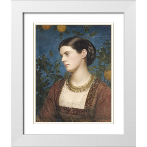 Katrine, Countess Cowper White Modern Wood Framed Art Print with Double Matting by Clifford, Edward