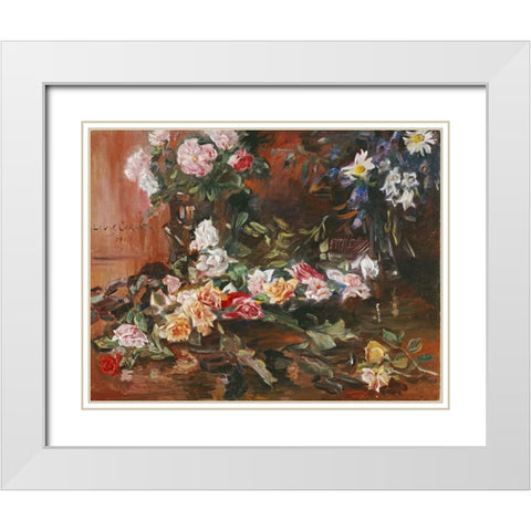 Rosen White Modern Wood Framed Art Print with Double Matting by Corinth, Lovis