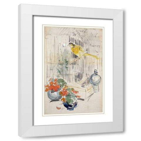 Fluffy White Modern Wood Framed Art Print with Double Matting by Crawhill, Joseph