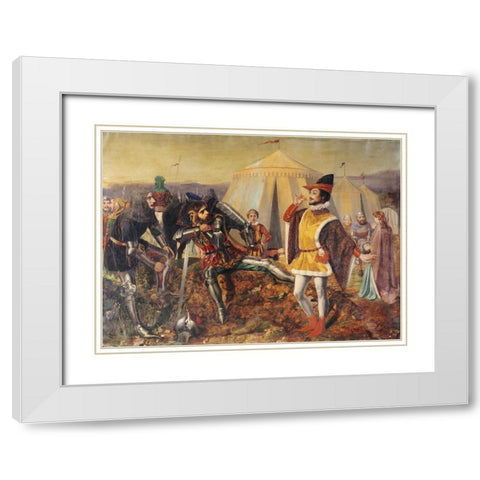 The Dauphin of France White Modern Wood Framed Art Print with Double Matting by Deverell, Walter Howell
