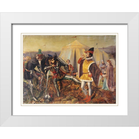The Dauphin of France White Modern Wood Framed Art Print with Double Matting by Deverell, Walter Howell