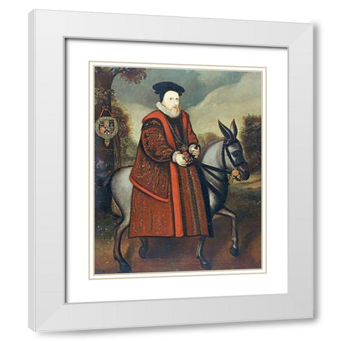 William Cecil, 1st Baron Burghley White Modern Wood Framed Art Print with Double Matting by English School