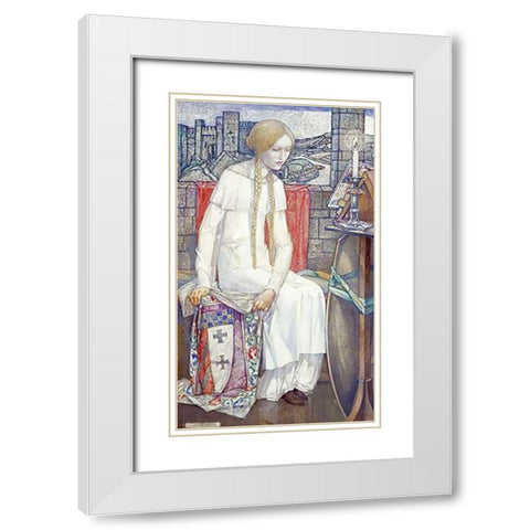 Elaine White Modern Wood Framed Art Print with Double Matting by Frampton, Edward Reginald