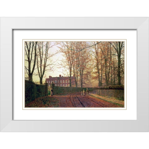 Going To Church White Modern Wood Framed Art Print with Double Matting by Grimshaw, John Atkinson
