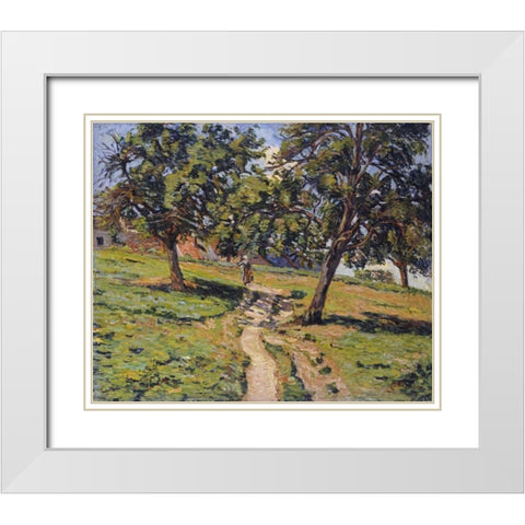 Pathe at Damiette White Modern Wood Framed Art Print with Double Matting by Guillaumin, Armand