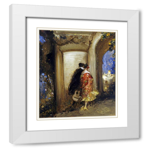 To The Bull Ring White Modern Wood Framed Art Print with Double Matting by Hardy, Dudley