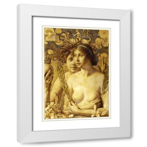 Innocence White Modern Wood Framed Art Print with Double Matting by Hawkins, Louis Weldon