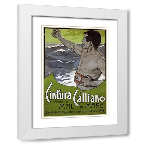 Cintura Calliano White Modern Wood Framed Art Print with Double Matting by Hohenstein, Adolfo
