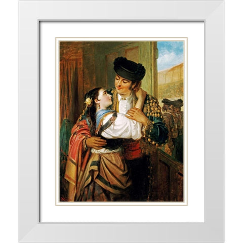 The Matadors Sweetheart White Modern Wood Framed Art Print with Double Matting by Kemm, Robert