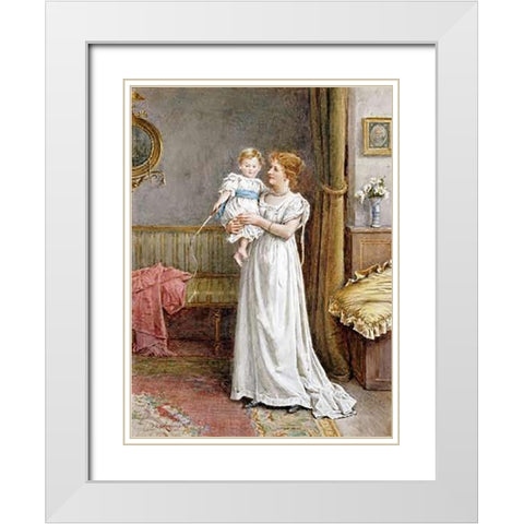 The Master of The House White Modern Wood Framed Art Print with Double Matting by Kilburne, George Goodwin