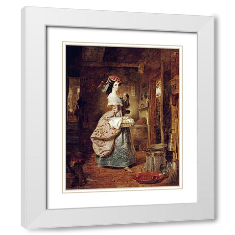 The Village Coquette White Modern Wood Framed Art Print with Double Matting by Lance, George
