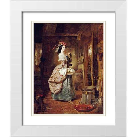 The Village Coquette White Modern Wood Framed Art Print with Double Matting by Lance, George