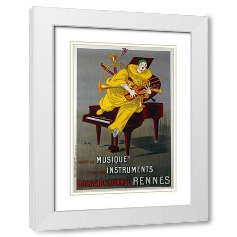 Toute La Musique, Tous Les Instruments White Modern Wood Framed Art Print with Double Matting by Lotti