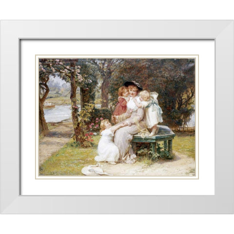 Me Too? White Modern Wood Framed Art Print with Double Matting by Morgan, Frederick