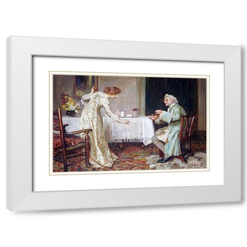 A Tangle White Modern Wood Framed Art Print with Double Matting by Muschamp, F. Sydney