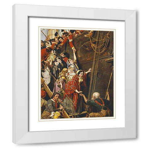 Eastward Ho! - August 1857 White Modern Wood Framed Art Print with Double Matting by ONeil, Henry Nelson