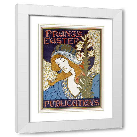 Prangs Easter Publications White Modern Wood Framed Art Print with Double Matting by Rhead, Louis