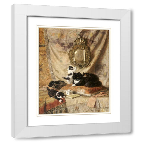 Work Rest and Play White Modern Wood Framed Art Print with Double Matting by Ronner-Knip, Henriette