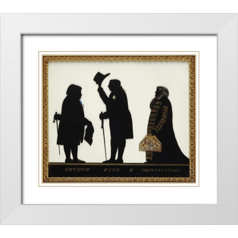 Church, King and Constitution White Modern Wood Framed Art Print with Double Matting by Rosenberg, Charles