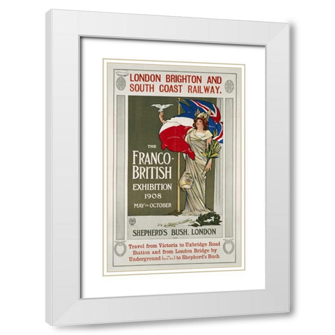 The Franco-British Exhibition, 1908 White Modern Wood Framed Art Print with Double Matting by Sifken, Hill