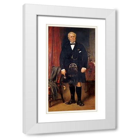 Portrait of John Brown, Windsor Castle White Modern Wood Framed Art Print with Double Matting by Sohn, Carl Rudolph