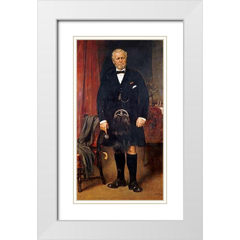 Portrait of John Brown, Windsor Castle White Modern Wood Framed Art Print with Double Matting by Sohn, Carl Rudolph