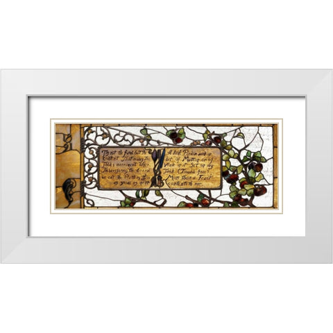 Enameled Favrile Glass Window White Modern Wood Framed Art Print with Double Matting by Tiffany Studios