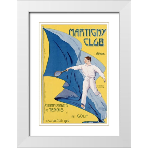 Martigny Club White Modern Wood Framed Art Print with Double Matting by Tremblay, M.
