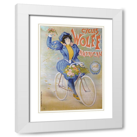 Cycles Wolff, American White Modern Wood Framed Art Print with Double Matting by Unknown