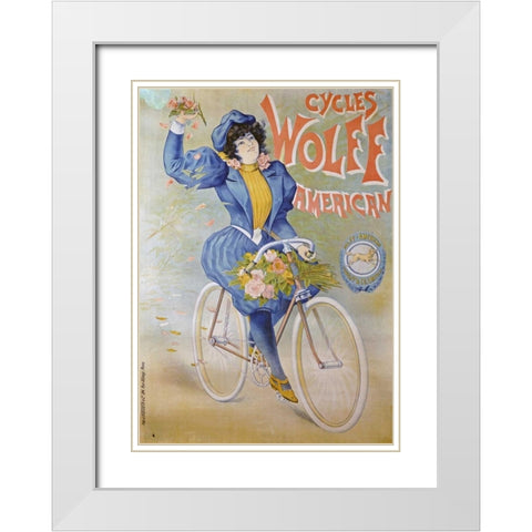 Cycles Wolff, American White Modern Wood Framed Art Print with Double Matting by Unknown