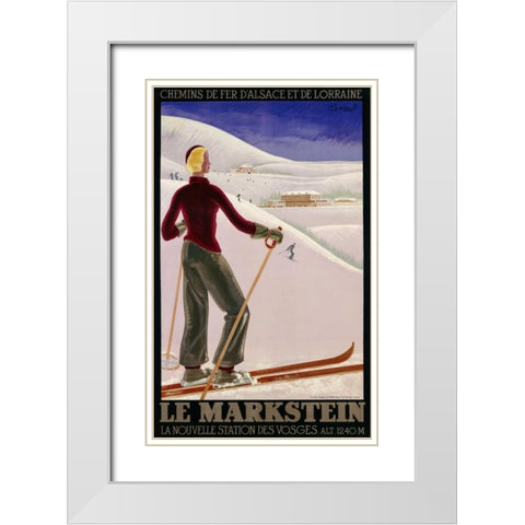 Le Markstein White Modern Wood Framed Art Print with Double Matting by Unknown