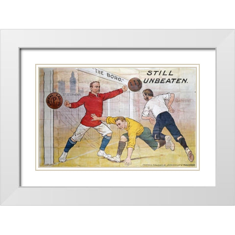 The Boro Still Unbeaten White Modern Wood Framed Art Print with Double Matting by Unknown