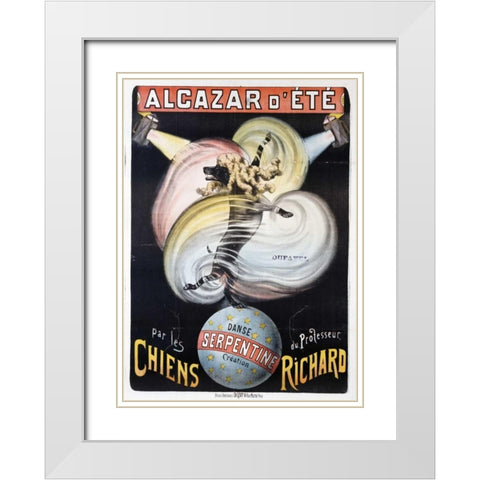 Alcazar DEte White Modern Wood Framed Art Print with Double Matting by Unknown