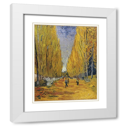 The Elysian Fields White Modern Wood Framed Art Print with Double Matting by Van Gogh, Vincent