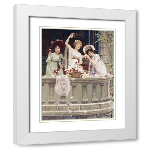 On The Balcony White Modern Wood Framed Art Print with Double Matting by Altson, Abbey