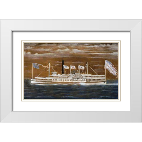 The Minnie Cornell White Modern Wood Framed Art Print with Double Matting by Bard, James