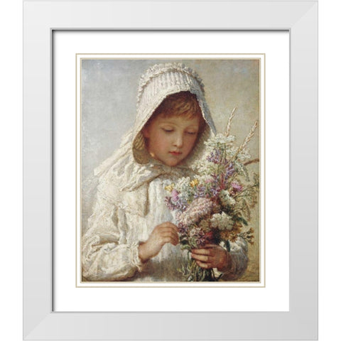 The Month of Septembe White Modern Wood Framed Art Print with Double Matting by Bauerle, Carl Wilhelm Friedrich