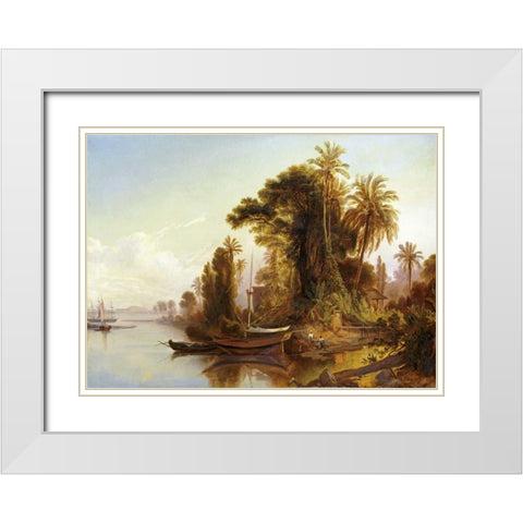 Paisaje Venezolano White Modern Wood Framed Art Print with Double Matting by Bellerman, Ferdinand