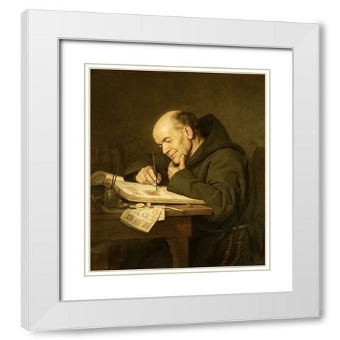 A Steady Hand White Modern Wood Framed Art Print with Double Matting by Bertling, Carl