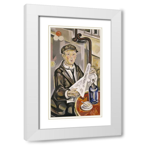 The King of The Street Peddlers White Modern Wood Framed Art Print with Double Matting by Blanchard, Maria