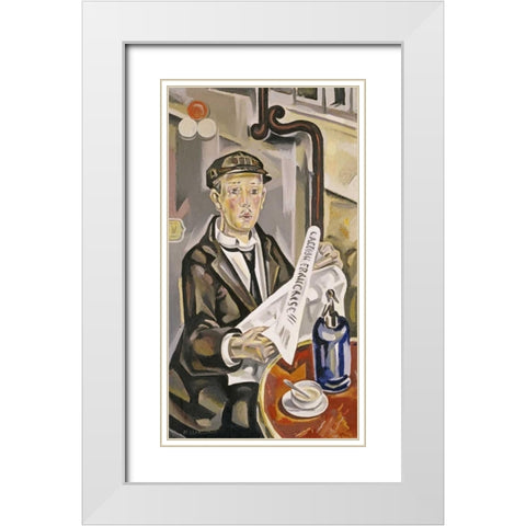 The King of The Street Peddlers White Modern Wood Framed Art Print with Double Matting by Blanchard, Maria
