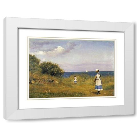 Fra Hellebaek White Modern Wood Framed Art Print with Double Matting by Bloch, Carl