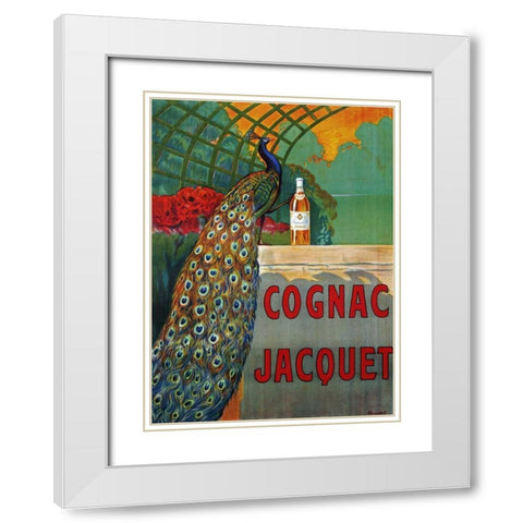 Cognac Jacquet White Modern Wood Framed Art Print with Double Matting by Bouchet, F.