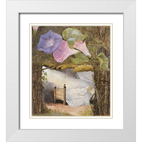 In The Hut There Was Only a Bed White Modern Wood Framed Art Print with Double Matting by Boyle, Eleanor Vere