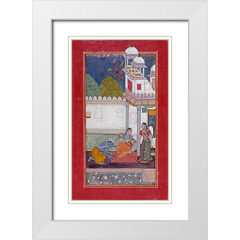 Ramakali Ragini White Modern Wood Framed Art Print with Double Matting by Bundi