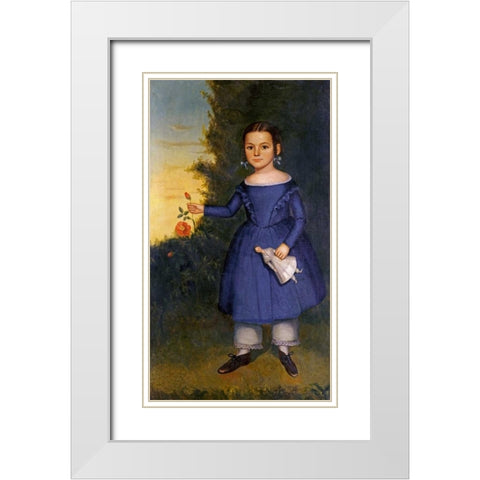 Portrait of Miss Annis Griffen White Modern Wood Framed Art Print with Double Matting by Chandler, Joseph, Goodhue