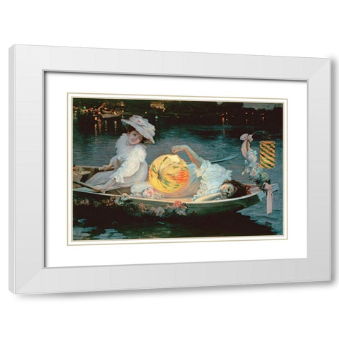 Midsummers Eve White Modern Wood Framed Art Print with Double Matting by Checa y Sanz, Ulpiano
