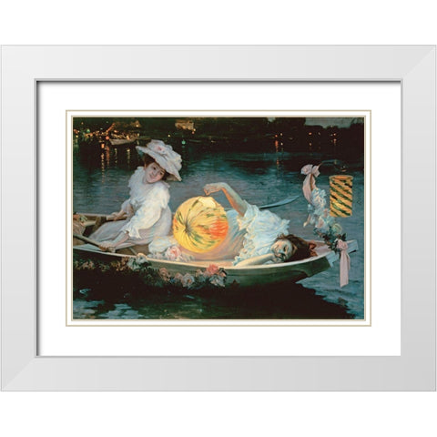 Midsummers Eve White Modern Wood Framed Art Print with Double Matting by Checa y Sanz, Ulpiano