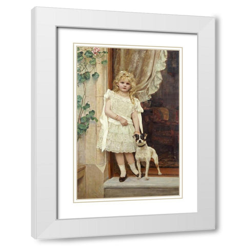 My Best Friend White Modern Wood Framed Art Print with Double Matting by Crawford, Robert Cree